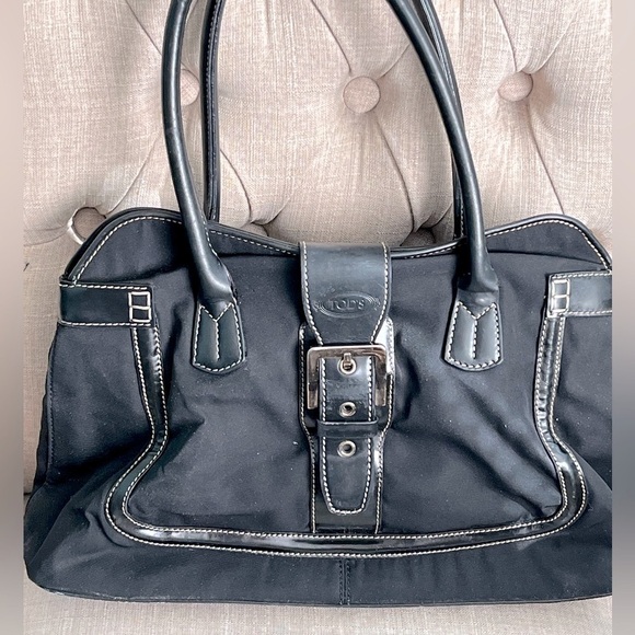 TOD’s vintage canvas leather nylon satchel - Picture 2 of 10